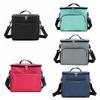 Solid Color Insulated Lunch Bag Large Capacity Food Warm Thermal Bag Tote Square Bag  Travel