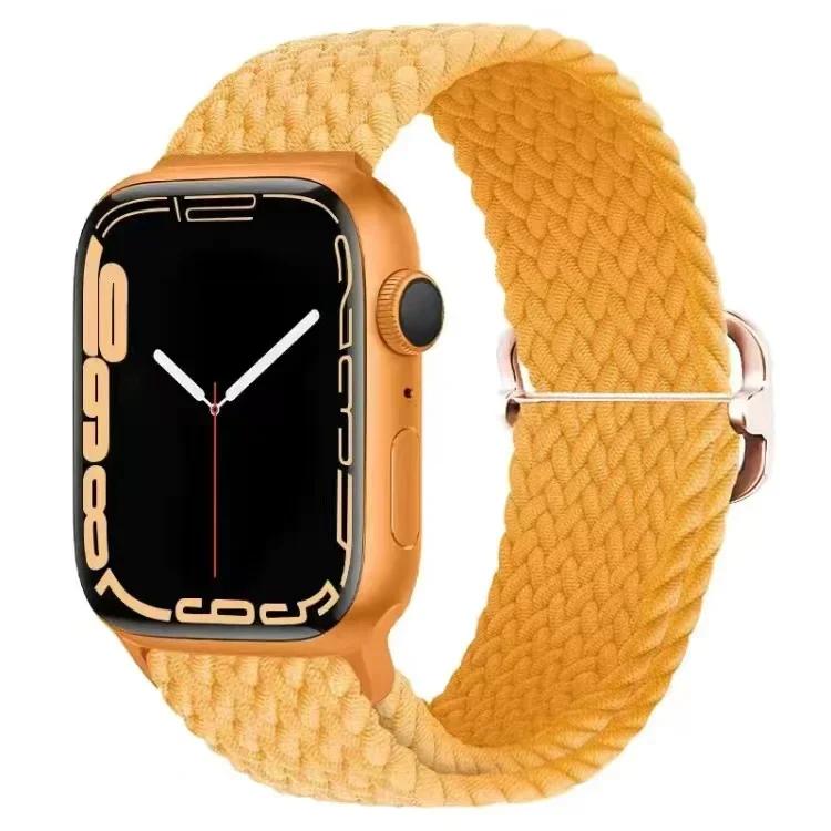 Плетеный ремешок Solo Loop для Apple Watch 10 Band 42 мм 46 мм 45 мм 44 мм 40 мм 9 8 7 6 5 4 SE 2 Регулируемый эластичный нейлоновый ремешок iWatch Ultra