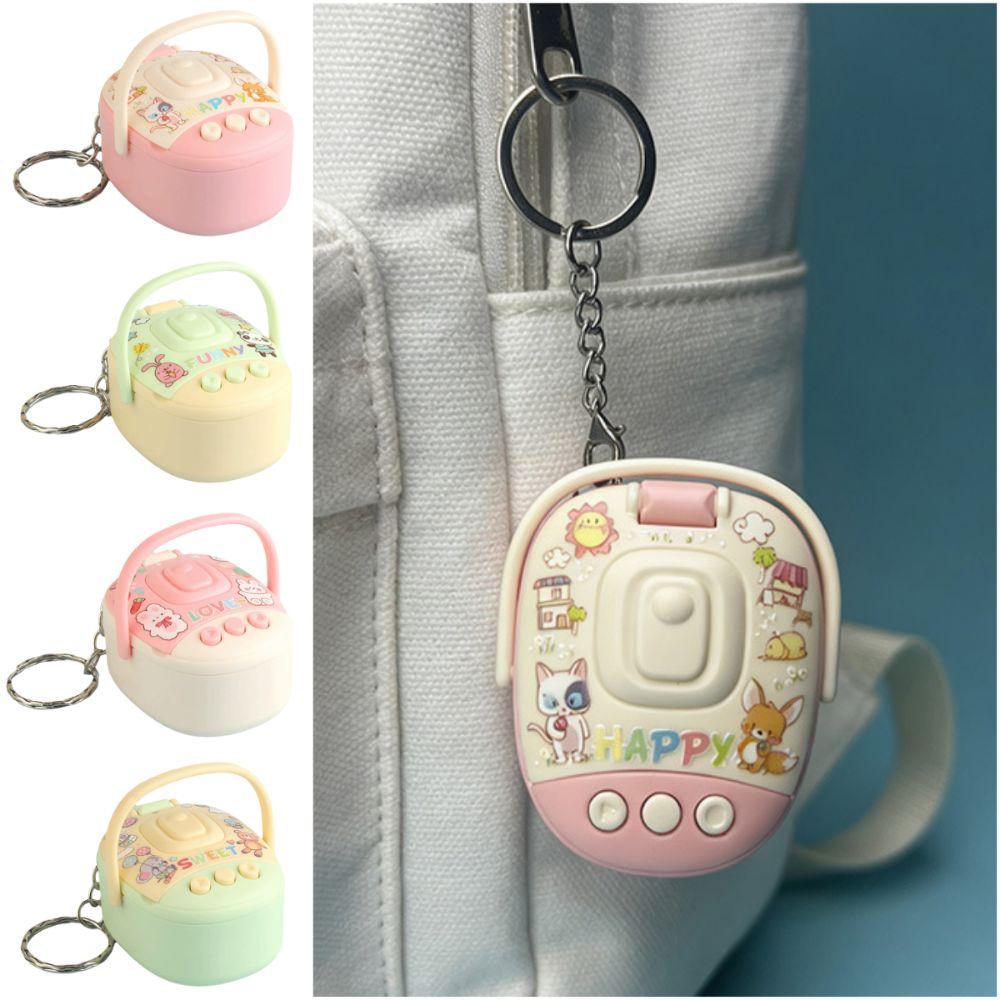 Sound Recording Recorder Toy Pendant Multicolor Keyring Pendant Simulated Rice Cooker Keychain Toy
