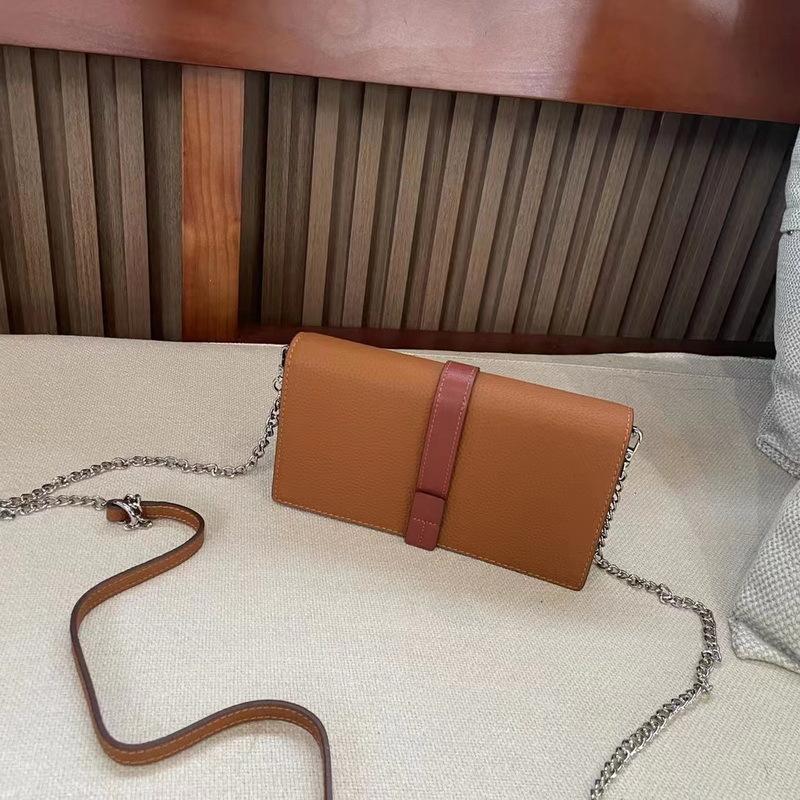 / Новый кожаный кошелек с длинным шнурком и цветной цепочкой, женский кошелек из натуральной кожи, универсальный кожаный кошелек
