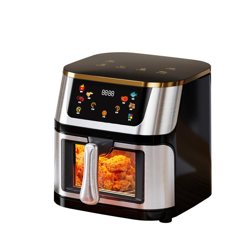 Фритюрница Visual Air Fryer 10L бытовая, большая вместимость, многофункциональная, нержавеющая сталь