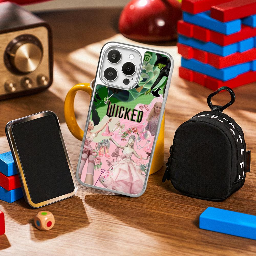 Pink Wick-ed classic movie poster Phone Case for iPhone 16 15 14 13 12 11 Pro Max Sheepskin Silver-edged protective case