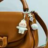 Labubu Cloth Cute Grain Standing Flocking Labubu Bag Couple Car Keychain Decorative Pendant Mobile Phone Chain