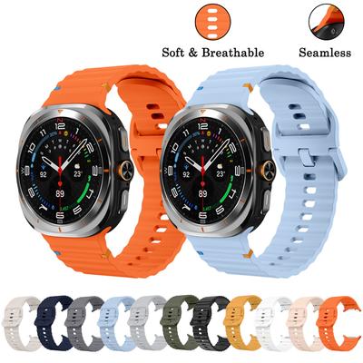 Силиконовый ремешок для Samsung Galaxy Watch Ultra 47 мм, спортивный дышащий водонепроницаемый браслет No Gap для Galaxy Watch Ultra 47 мм