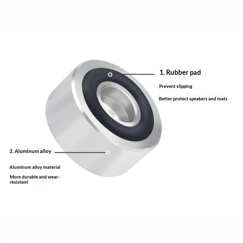 4Pcs Aluminum Alloy Speaker Spikes Stand Non-slip Isolation Feet Pad for Home Theater Audio Equipment Shockproof