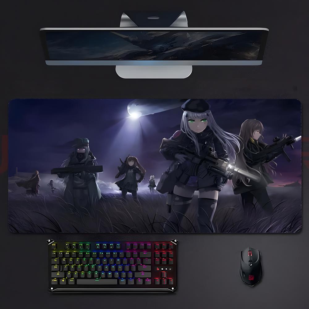 Game Tactical GGirls Frontline Mouse Pad Large Gaming Mousepad With Stitched Edges Thickened Desk Mat Pc