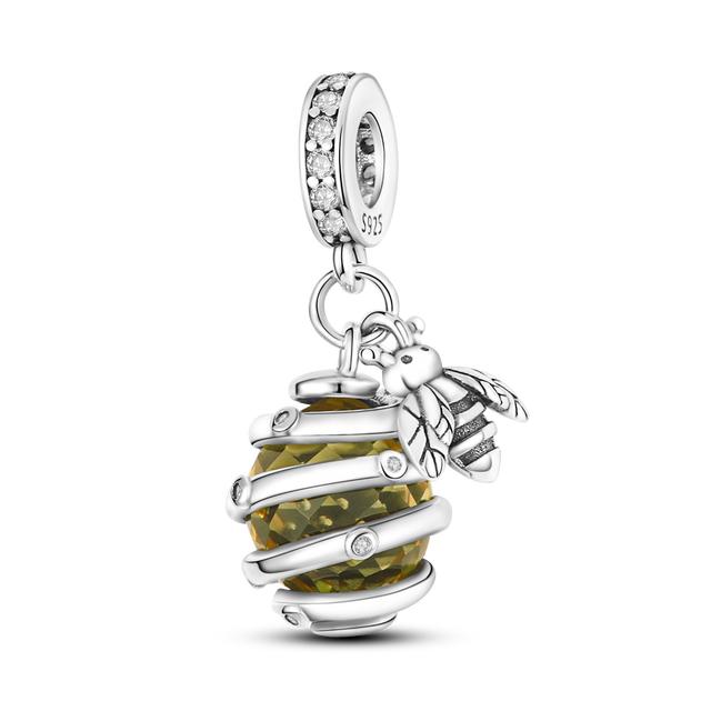 Подходит для браслета Фрукты Серия Бусины Подвески Серебро 925 Виноград Клубника Вишня Висячие браслеты Ювелирные изделия