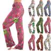 Women Winter Print Pants Full Length Long Trousers Sports Pants