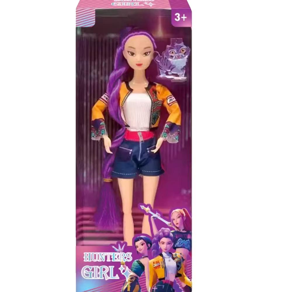 3PC KPOP Demon Hunters Anime Kpop Girl Group Cartoon Rumi Zoey Mira Action Figures Vinyl Figurines Model Dolls Girls Gift