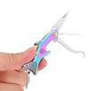 Shark Shaped Fruit Cutter Stainless Steel Pocket Cutter Portable Folding Cutter Keychain  Outdoor