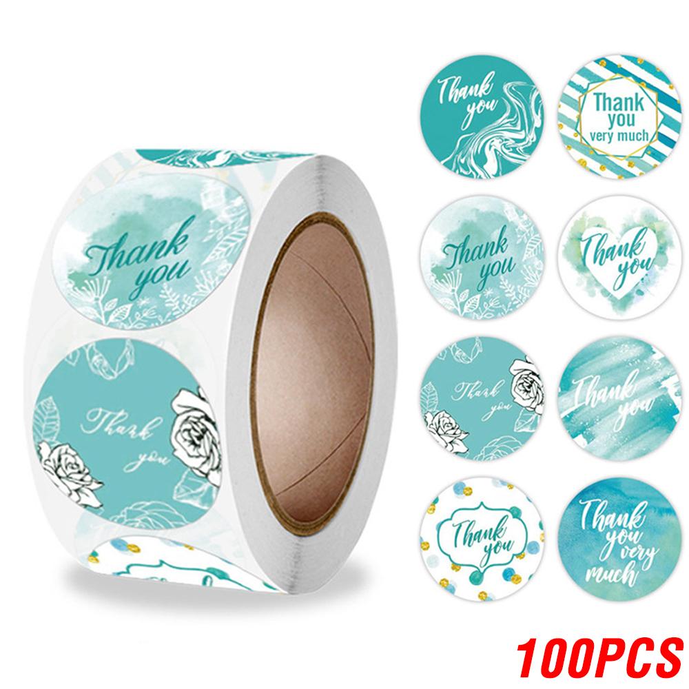 100-500 Pcs Thank You Stickers Adorable Pink Gold Labels for Small Business or Wedding Gift Decor Sticker Stationery Supplies