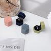 Patterned Ring Box European Earrings Organizer Ring Holder Case Luxurious Hexagon Jewelry Box For Dressing Table Gift For Women