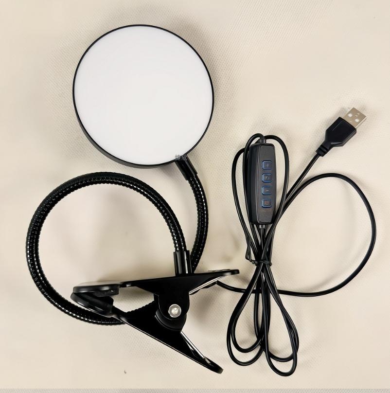 LED Eye-protection Desk Lamp, Study Lamp for Desk and Bedside, Nail Art and Beauty Selfie Fill Light