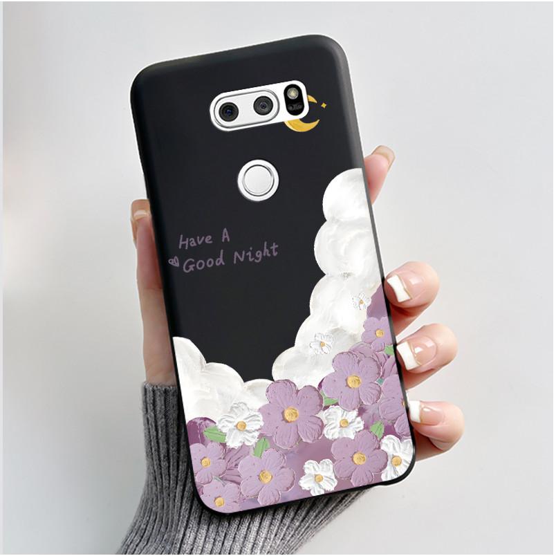 Милый Чехол Для LG V30 V30+ Plus Funda LG V30s ThinQ Capa LG V35 ThinQ Печатный Корпус Защитная Крышка Мягкий Силикон Мультяшные Чехлы