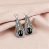 Драгоценный камень Черный Турмалин Ювелирные изделия из серебра 925 пробы Серьги ручной работы 2,00" EE-72-24