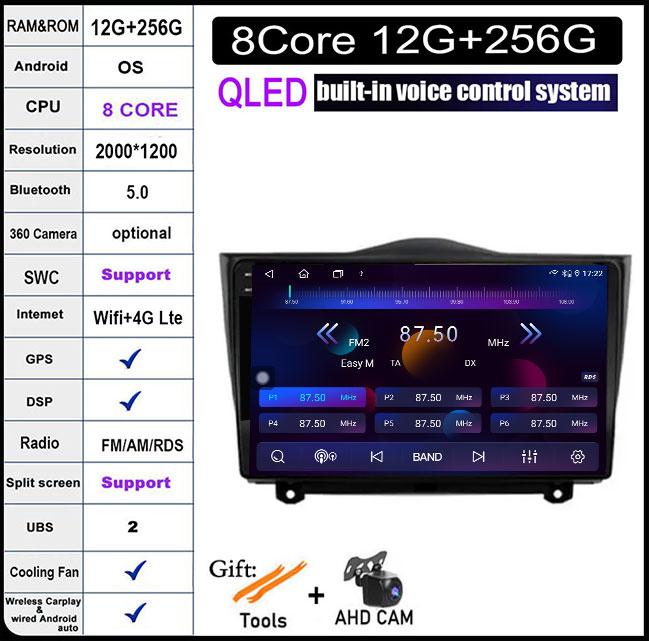 9-дюймовый Android 14 для LADA BA3 Granta Cross 2018 2019 автомобильный радиоприемник мультимедийный видеоплеер GPS навигация WiFi Carplay головное устройство