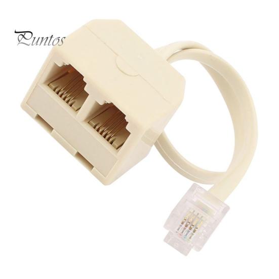 RJ11 6P4C Мужской и женский 2-сторонний адаптер телефонного разъема