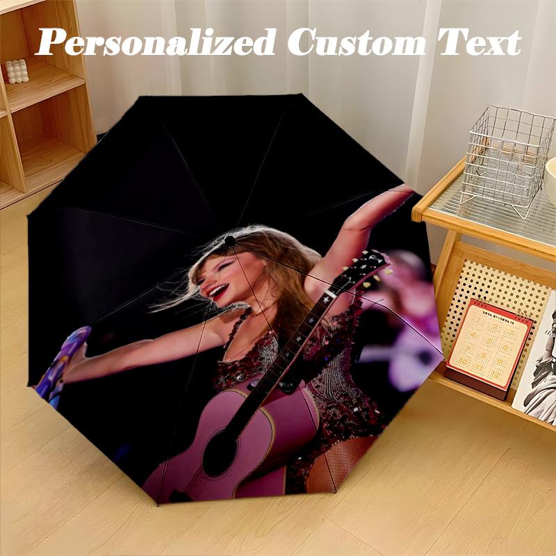 Портативный самоскладывающийся зонт, водонепроницаемый зонт Taylor Swift с 8 ребрами для кемпинга и поездок на работу