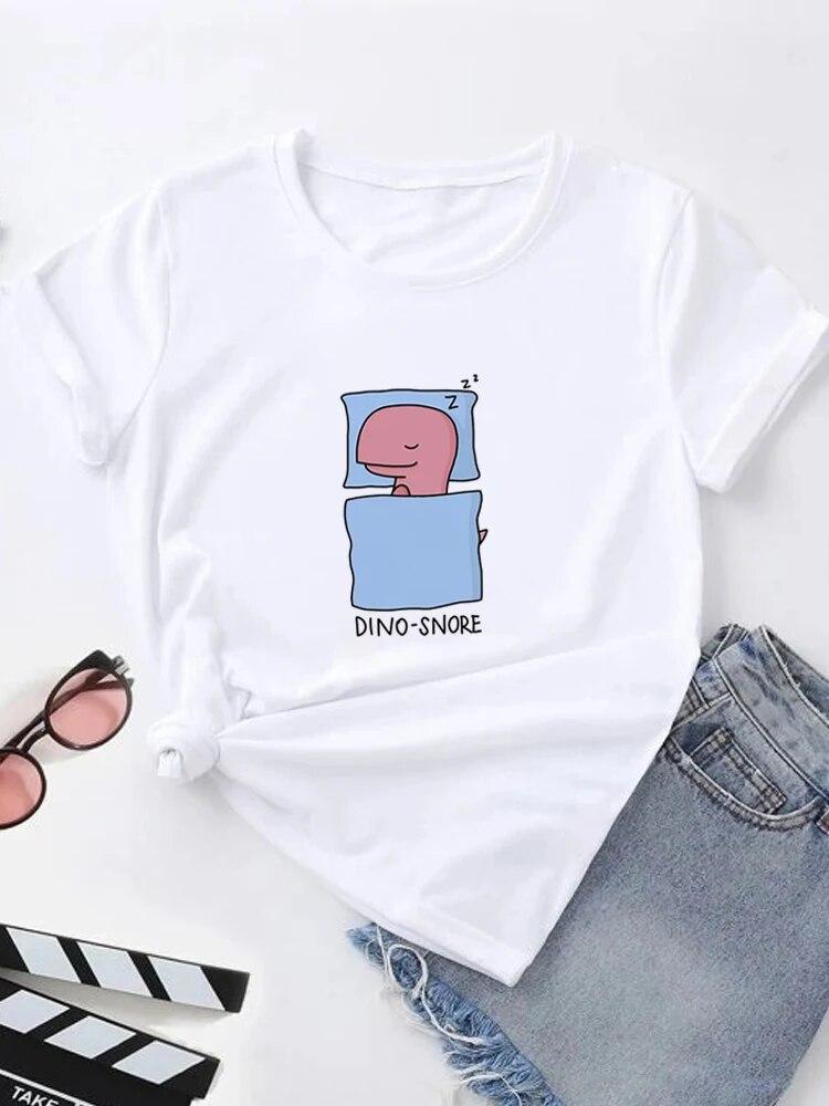 Футболка с летним принтом, женские футболки с рисунком Harajuku, корейская повседневная модная футболка с короткими рукавами Harajuku, белая футболка с круглым вырезом