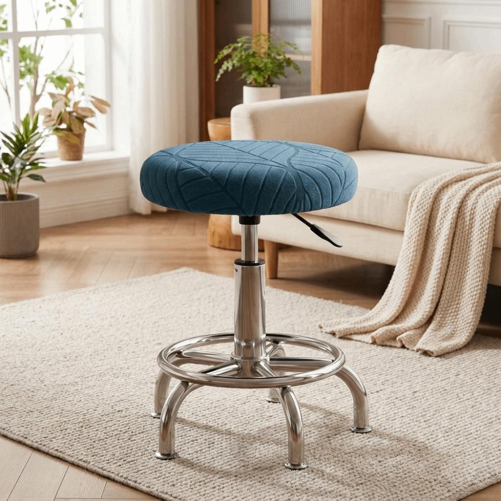 Breathable Bar Round Stool Cover Stretchable Seat Protector Swivel Chair Cover Bar Setting