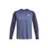 Badge Crew Neck Fitted Long Sleeve T-Shirt Men Tops Purple 1327970-558
