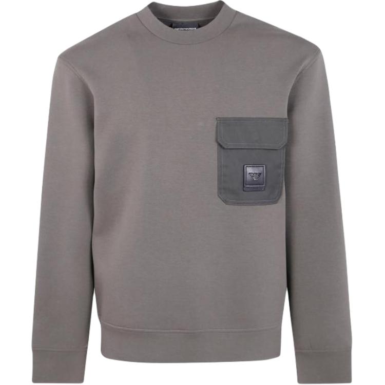 Emporio Armani Свитшот с круглым вырезом, длинным рукавом и карманом для мужчин свитшот EM002925-AF10013-U8120