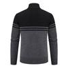 Men's Stand Collar Velvet Sweater Thick Long Sleeve Fashion Sweater Casual Business Cardigan Jacket