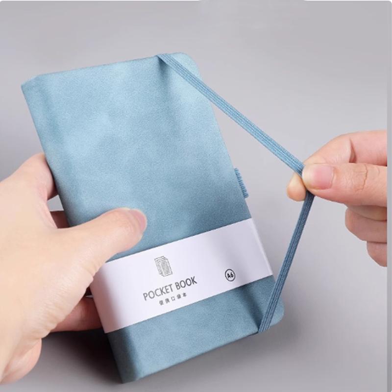 High Quality Custom A5/A6/A7 Notebook New Arrival Office Journal PU Leather Hardcover with Elastic Band Pocket Diary
