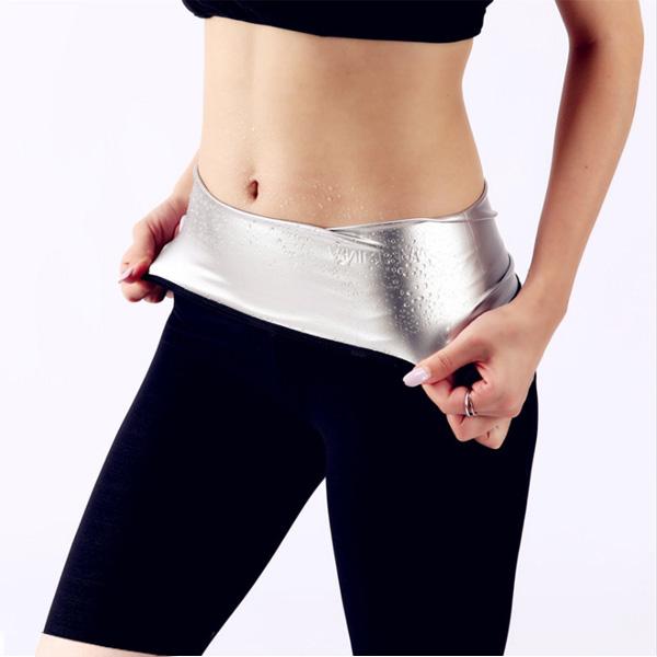 Новейшие женские потливые эластичные талии, тренажер для живота, фитнес-леггинсы, шорты