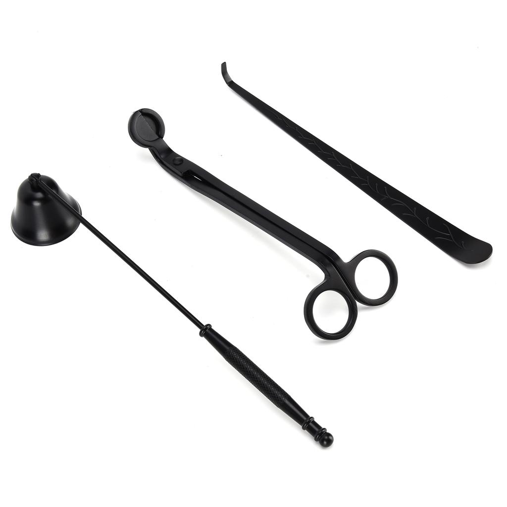 3PCS Candle Accessory Set Candle Wick Trimmer Cutter Snuffer Extinguisher Wick Dipper Gift