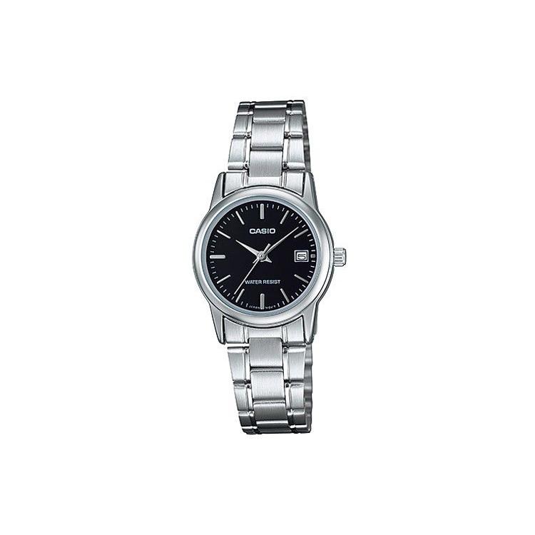 Casio Женские стандартные часы черного цвета серии LTP-V002D-1AUDF