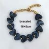 Love Resin Heart Necklace Women Choker Gold Beads Stainless Steel White Red Green Coffee Beige Waterproof Diy Handmade