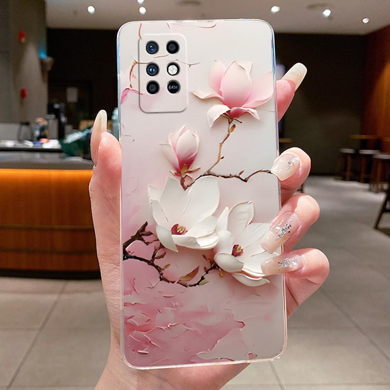 For Infinix Note 8 Casing Luxury Fashion Butterfly Flower Clear TPU Silicone Soft Jelly Cover For Infinix Note8 X692 Phone Case
