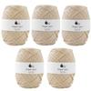 Raw Wool Paper Yarn Extra Thick 30g (approx. 77m) 100% Paper Made In Japan 5-ball Set 1.Ecle Beige