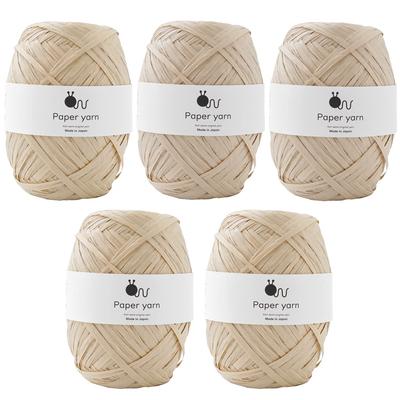 Пряжа из сырой шерсти, бумажная, экстра толстая, 30 г (приблизительно. 77м) 100% бумага, сделано в Японии, набор из 5 шариков 1.Ecle Beige