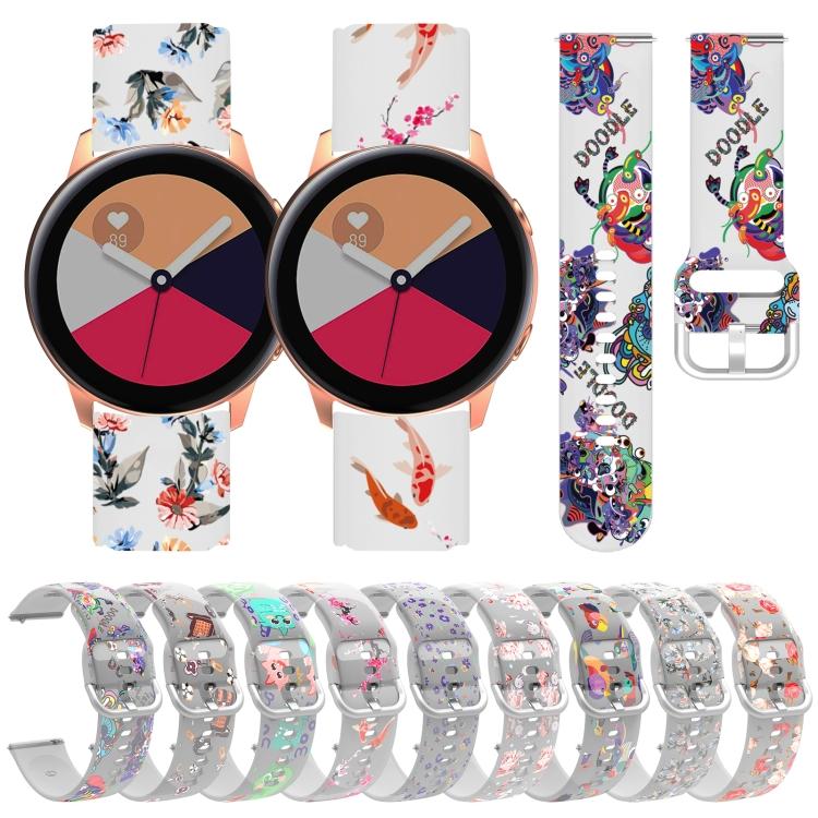 For Huawei Watch GT 3 Pro 22mm Transparent Printed TPU Silicone Watch Band