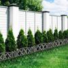 Vilde Graphite Plastic Decorative Garden Fence Palisades Set 300 cm 6-Piece