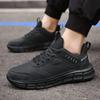 Men Thick Bottom Sneakers Platform Casual High Top Running Shoes Breathable Sock Sport Shoes Fashion Walking Black Footwear Big