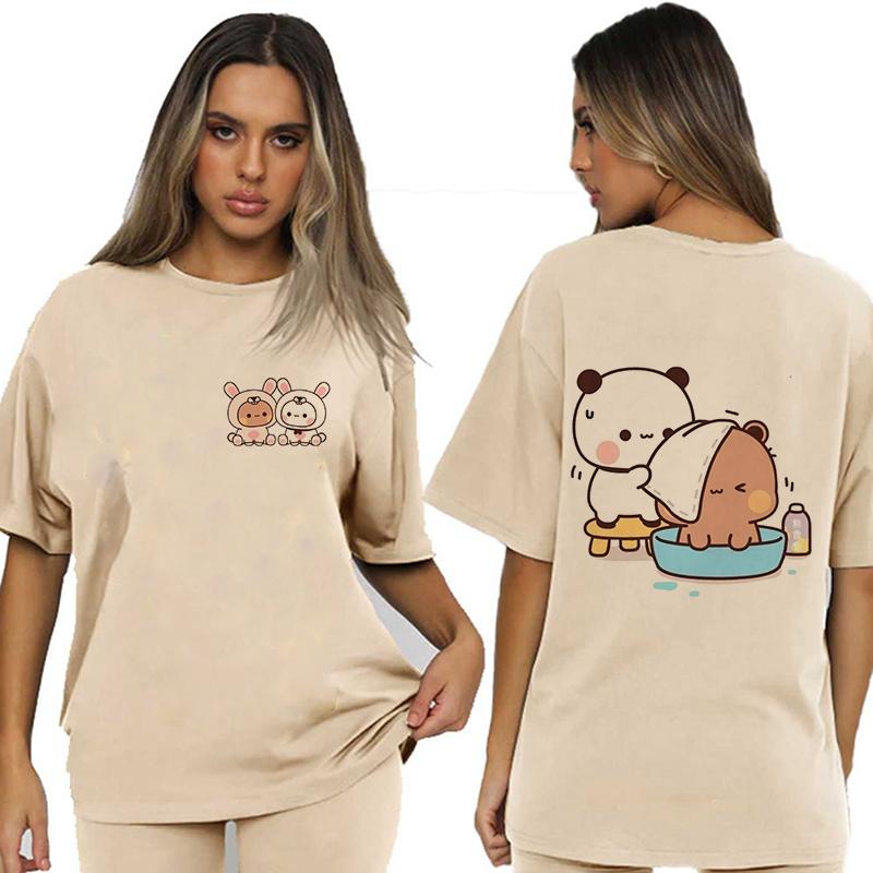 Bubu Dudu EU Size Tops Cute Manga Tee Shirt Women Men Funny Tshirt Graphic Casual T Shirt Y2k Streetwear Cartoon Gothic Clothes