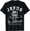 Unisex Clothing Unisex Jesus The Ultimate Deadlifter Jesus Deadlifting Christian TShirt Harajuku Y2K High Street Fashion Trend Tee