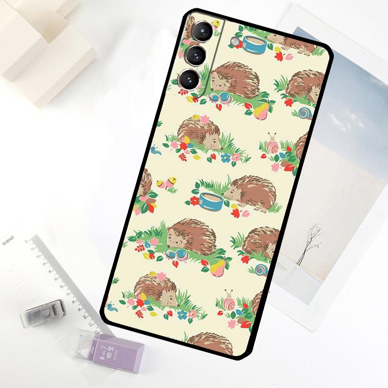 Милый Чехол-Сердечко с Ежиком для Samsung Galaxy S25 S24 S23 S22 S21 S20 Ultra S9 S10 Plus S23 FE S25 FE