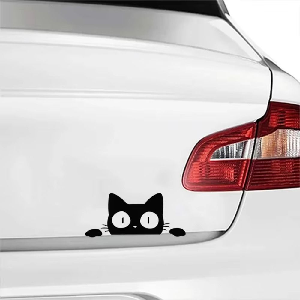 10pcs Scratch Covering Funny Kitty Decals Waterproof Cat Peeking Stickers Car Styling Cover Laptop