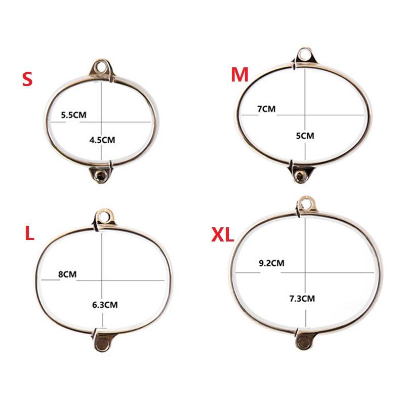 Секс-бондаж, наручники из нержавеющей стали, запираемые кандалы, секс-игрушки, металлические наручники, манжеты на щиколотке, ограничения, игры для взрослых, игрушки, БДСМ