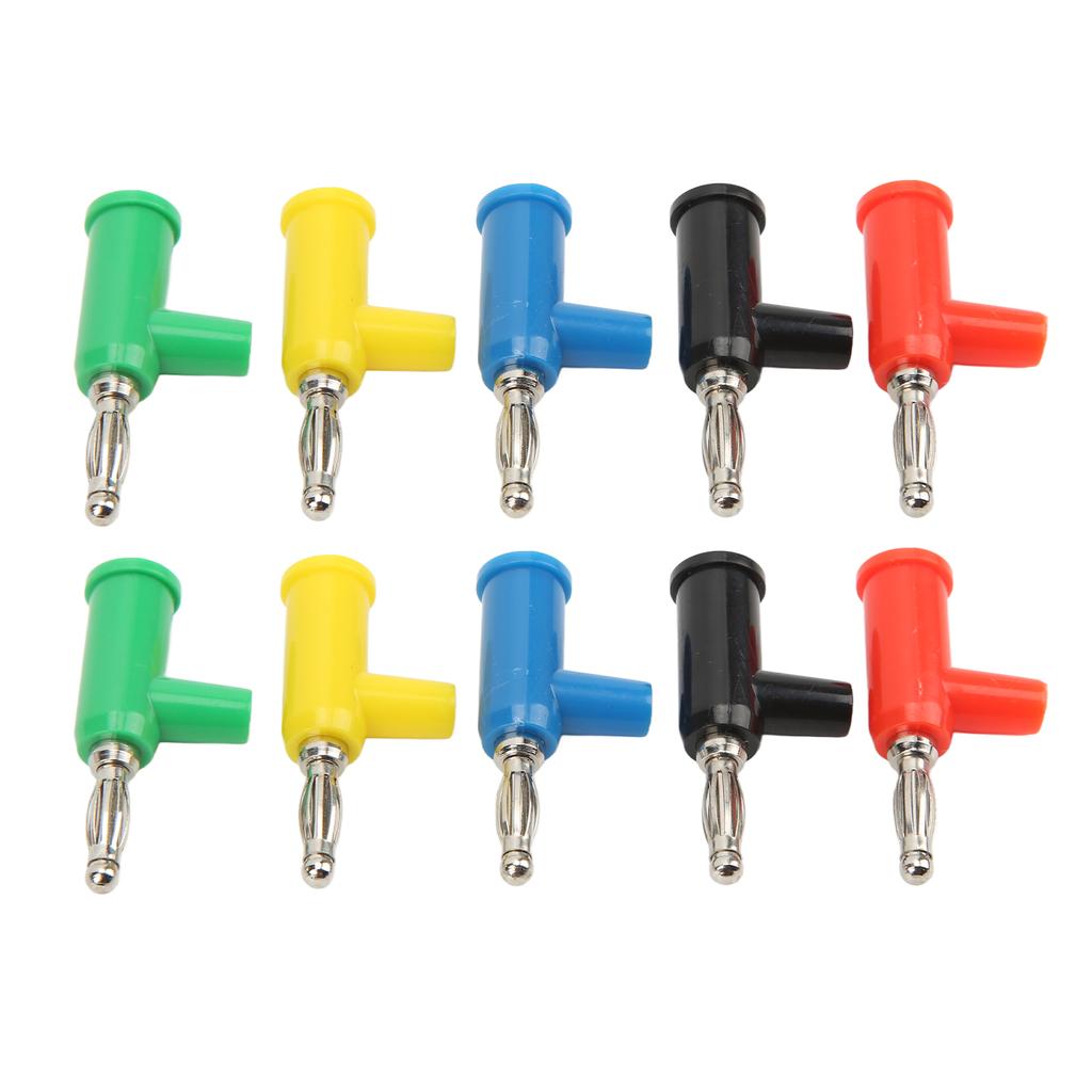10pcs J.10028 4mm Banana Plugs Stackable Solderless Banana Connectors for Industrial Equipment