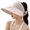 Женская шляпа-козырек от солнца летняя с широкими полями, кепка для рыбалки с бантом, защита от УФ-лучей, полуоткрытый верх, пляжная шляпа для походов, путешествий