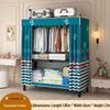 Portable Folding Fabric Wardrobe with Metal Frame