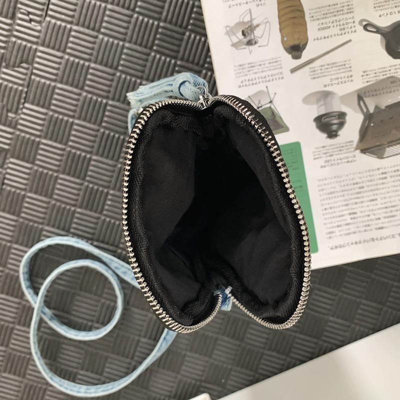 Джинсовая сумка для телефона на молнии, мини-сумка через плечо для женщин и мужчин