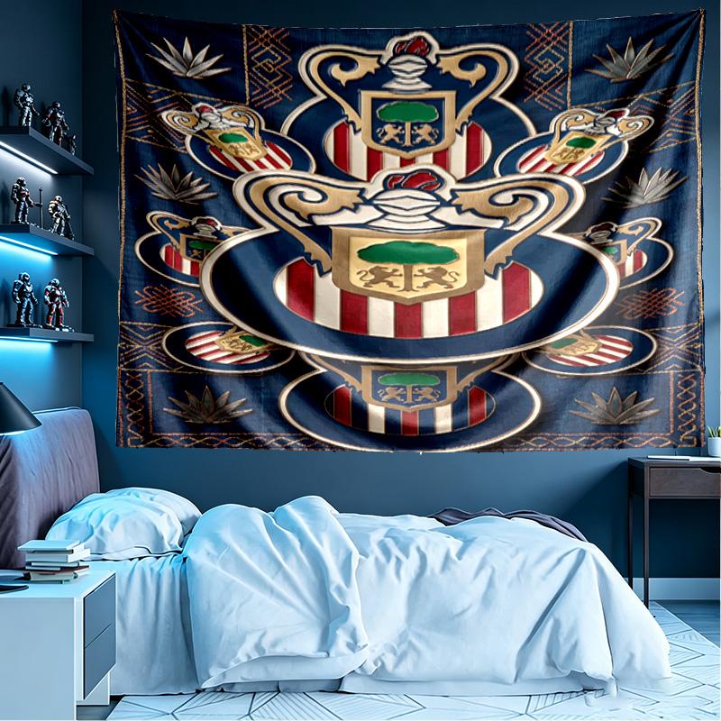 Club Deportivo Guadalajara Print Tapestry, Lightweight Wall Hanging, for Bedroom, Dorm, Living Room, Home Art Decor, Birthday Christmas Gift for Frien