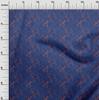 oneOone Cotton Flex Blue Fabric Leaves Sewing Craft Projects Fabric Prints By Yard 40 Inch
