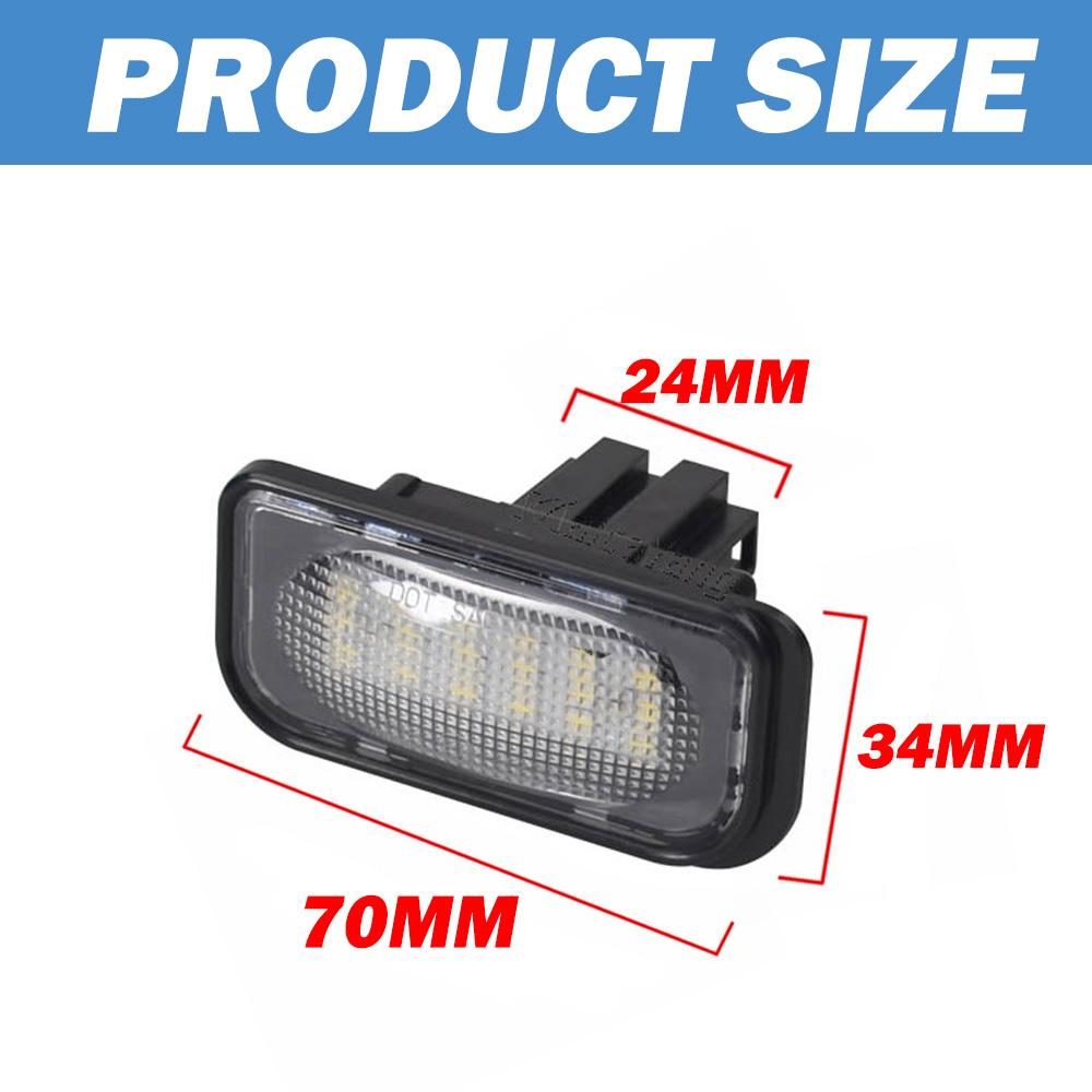 2x For Mercedes Benz C CLK Class W203 C209 W209 Canbus LED License Plate Lights Car Luz Number Plate Lamps Replacement NO Error